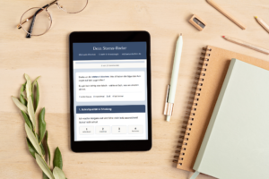 Stress-Radar auf Tablet